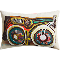 la motocicleta 18"x12" pillow