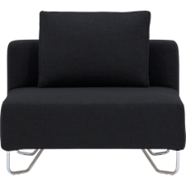 lotus antrazit armless chair