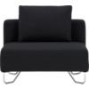 lotus antrazit armless chair