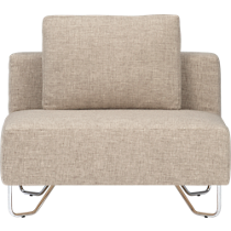lotus natural armless chair