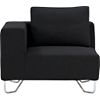 corner chair in antrazit. overall: 38.5"Wx38.5"Dx32.5"Hinterior seat: 29"Wx29"Dx16.5"H
