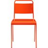 lucinda orange stacking chair. overall: 17"Wx21.5"Dx30.75"Hseat: 18"H