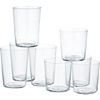 8-piece marta barware set. four 18 oz.; 4.75"H coolers and four 13 oz.; 3.5"H double old-fashioneds.