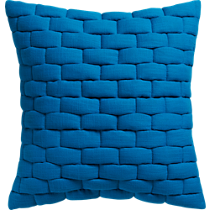 mason quilted blue 18" pillow