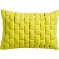 mason quilted yellow 18"x12" pillow