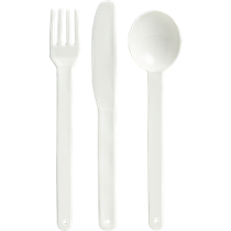 3-piece matte porcelain flatware set