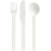 3-piece matte porcelain flatware set