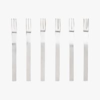 set of 6 mini cocktail forks
