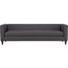 movie sofa in steel. overall: 88"Wx40"Dx26"H interior seat: 76"Wx28"Dx17"H