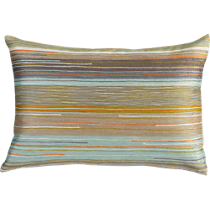 multi-colored embroidered 18"x12" pillow