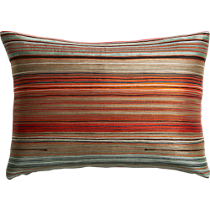 multi embroidered red 18"x12" pillow