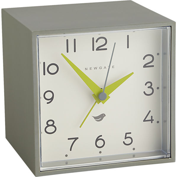Newgate ® cubic grey and white alarm clock CB2