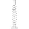 numi 10-ring candleholder. 1.75"dia.x10.5"H