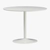 odyssey white dining table. 39.5"dia.x30.25"H