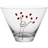 oliver pomegranate martini glass. 8.5 oz.; 4.5"dia.x3.25"H