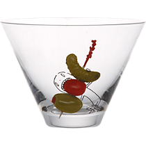 oliver veggie pick martini glass