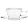 om beaker glass cup and saucer