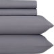 king organic grey percale sheet set