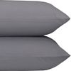 set of two standard organic grey percale pillowcases.26"Wx20"H