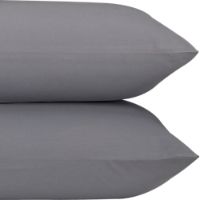 standard organic grey percale pillowcases set of 2