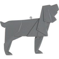 origami pup ornament