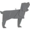 origami pup ornament