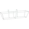 oscar rectangular metal rail frame. 24"Wx9.5"Dx6.5"H