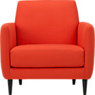parlour chair in atomic orange.
