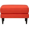 parlour ottoman in atomic orange. 25"Wx21"Dx16.5"H