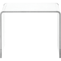 peekaboo clear low side table