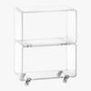 peekaboo clear rolling two shelf
