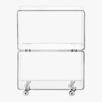 peekaboo clear rolling two shelf