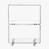 peekaboo clear rolling two shelf