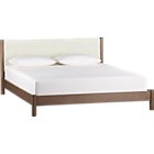 peg leg taupe queen bed (mattress sold separately).