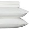 full organic white percale sheet set. includes one 81"Wx96"L flat sheet, one 54"Wx75"Lx14"H fitted sheet and two 26"Wx20"H standard pillowcases