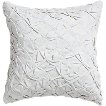 pintuck white 18" pillow