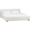 plush natural queen bed (mattress sold separately). 67"Wx89"Dx27"H