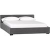 plush grey queen bed (mattress sold separately).67"Wx89"Dx27"H