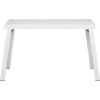 pocket white extension dining table. 48"Wx36"Dx29.5"H (72"W with extension).