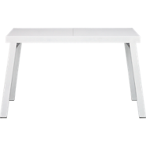 pocket white extension dining table