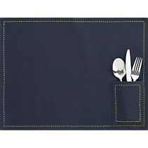 pocket blue placemat
