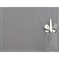 pocket grey placemat