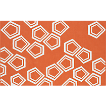 polygon dhurrie orange rug