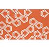 polygon dhurrie orange rug