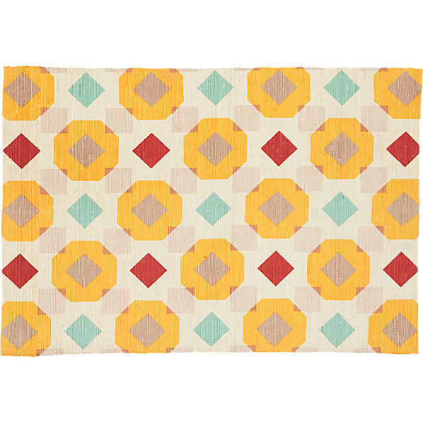 printed overlay rug 6'x9' CB2