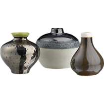 3-piece reactive vase set