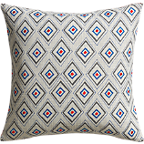 redeye embroidered 18" pillow with down-alternative insert