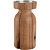 saal wood large candleholder. 4"dia.x8"H