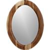 shesham oval mirror with white rim