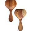 set of two shesham salad servers. 5"Wx8.75"H